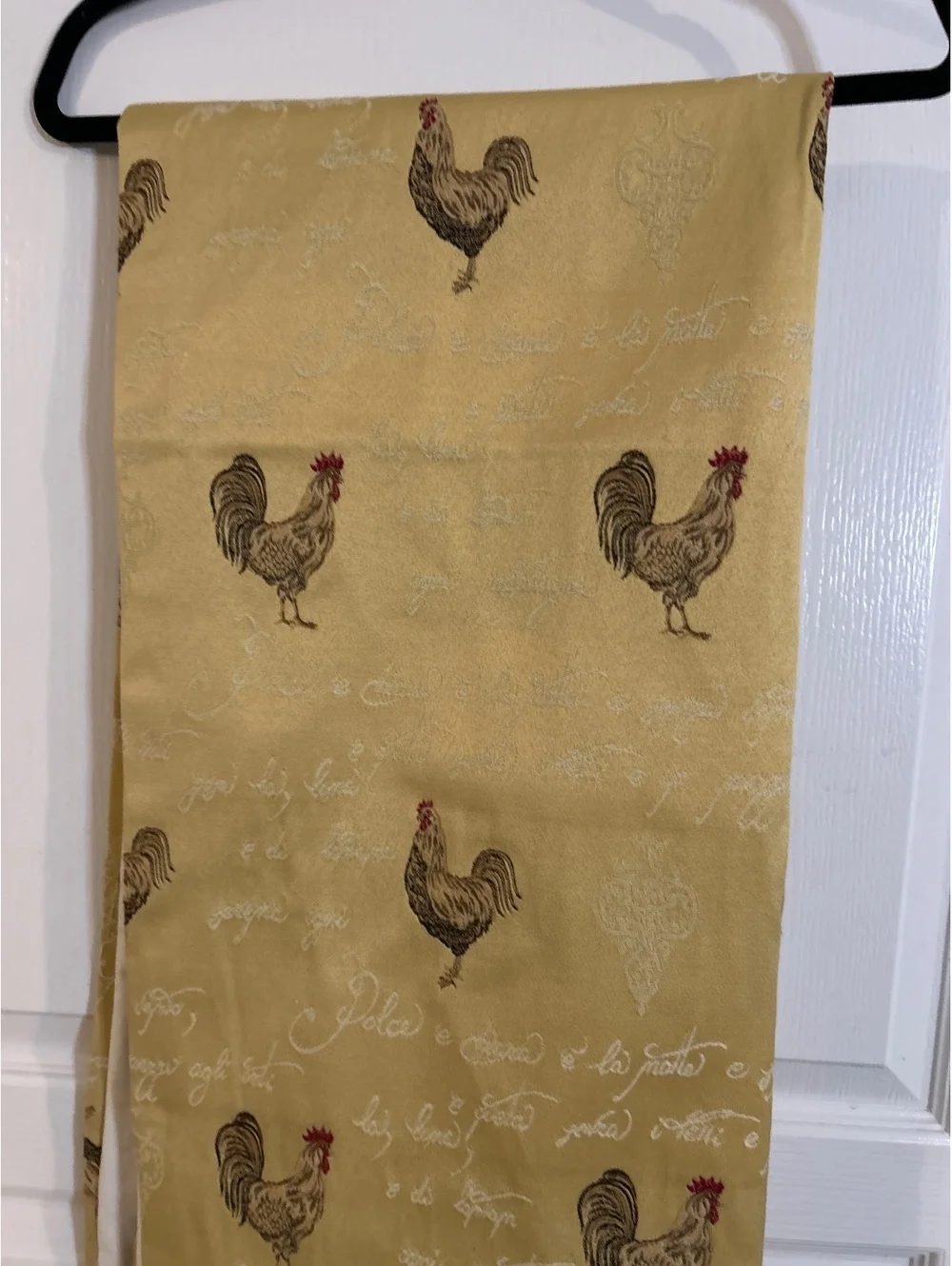 Yellow Rooster Patterned curtain Fully Lined White 25